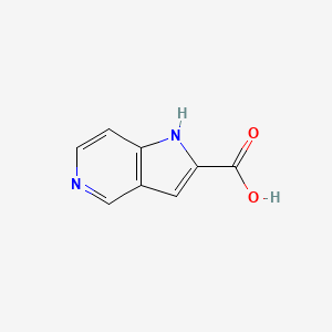 1H-Pyrrolo[3,2-c]pyridine-2-carboxylic acid chemical structure (CAS 800401-65-4)