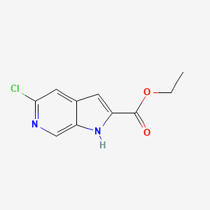 Ethyl 5-chloro-1H-pyrrolo[2,3-c]pyridine-2-carboxylate chemical structure (CAS 800401-67-6)