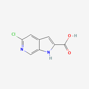 5-Chloro-1H-pyrrolo[2,3-c]pyridine-2-carboxylic acid chemical structure (CAS 800401-68-7)