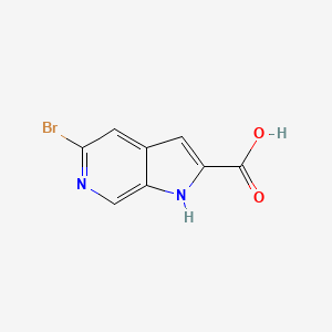 5-Bromo-1H-pyrrolo[2,3-c]pyridine-2-carboxylic acid chemical structure (CAS 800401-71-2)