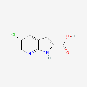 5-Chloro-1H-pyrrolo[2,3-b]pyridine-2-carboxylic acid chemical structure (CAS 800401-84-7)
