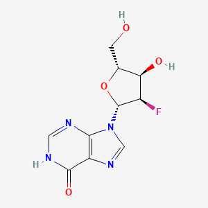 9-((2R,3R,4R,5R)-3-Fluoro-4-hydroxy-5-(hydroxymethyl)tetrahydrofuran-2-yl)-9H-purin-6-ol chemical structure (CAS 80049-87-2)