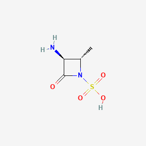 (2S,3S)-3-Amino-2-methyl-4-oxoazetidine-1-sulfonic acid chemical structure (CAS 80082-65-1)