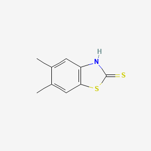 5,6-Dimethylbenzo[d]thiazole-2-thiol chemical structure (CAS 80087-70-3)