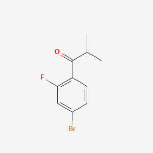 1-(4-Bromo-2-fluorophenyl)-2-methylpropan-1-one chemical structure (CAS 801303-32-2)