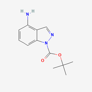 tert-Butyl 4-amino-1H-indazole-1-carboxylate chemical structure (CAS 801315-74-2)