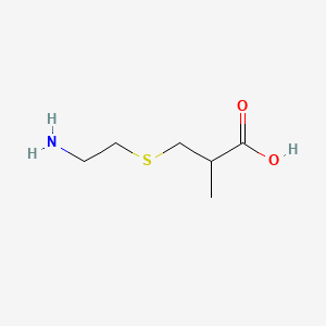 3-((2-Aminoethyl)thio)-2-methylpropanoic acid chemical structure (CAS 80186-81-8)