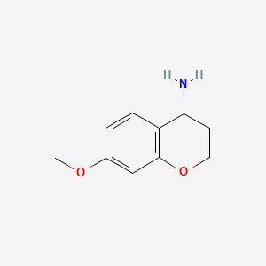 7-Methoxychroman-4-amine chemical structure (CAS 802037-18-9)