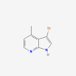 3-Bromo-4-methyl-1H-pyrrolo[2,3-b]pyridine chemical structure (CAS 802264-75-1)