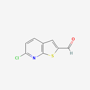 6-Chlorothieno[2,3-b]pyridine-2-carbaldehyde chemical structure (CAS 80231-47-6)