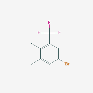 5-Bromo-1,2-dimethyl-3-(trifluoromethyl)benzene chemical structure (CAS 80245-29-0)