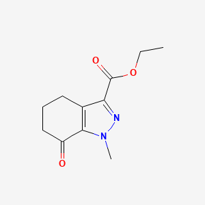 Ethyl 1-methyl-7-oxo-4,5,6,7-tetrahydro-1H-indazole-3-carboxylate chemical structure (CAS 802541-13-5)