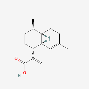2-((1R,4R,4aS,8aR)-4,7-Dimethyl-1,2,3,4,4a,5,6,8a-octahydronaphthalen-1-yl)acrylic acid chemical structure (CAS 80286-58-4)