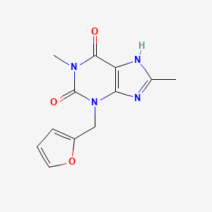 3-(Furan-2-ylmethyl)-1,8-dimethyl-1H-purine-2,6(3H,7H)-dione chemical structure (CAS 80288-49-9)