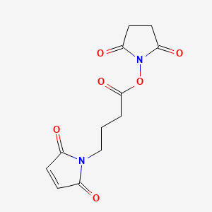 2,5-Dioxopyrrolidin-1-yl 4-(2,5-dioxo-2,5-dihydro-1H-pyrrol-1-yl)butanoate chemical structure (CAS 80307-12-6)