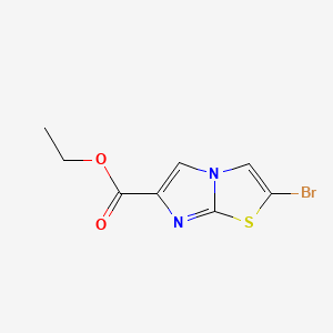 Ethyl 2-bromoimidazo[2,1-b]thiazole-6-carboxylate chemical structure (CAS 80353-98-6)