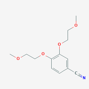 3,4-Bis(2-methoxyethoxy)benzonitrile chemical structure (CAS 80407-68-7)