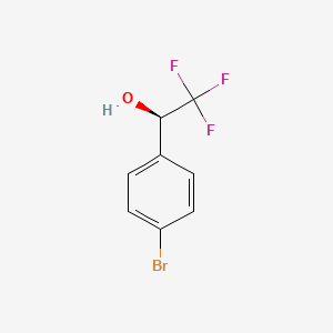 (R)-1-(4-Bromophenyl)-2,2,2-trifluoroethanol chemical structure (CAS 80418-12-8)