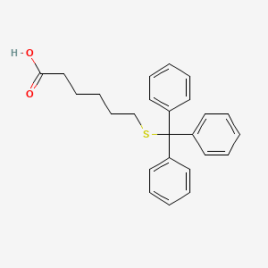 6-(Tritylthio)hexanoic acid chemical structure (CAS 80441-55-0)