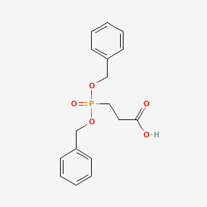 3-(Bis(benzyloxy)phosphoryl)propanoic acid chemical structure (CAS 805243-04-3)