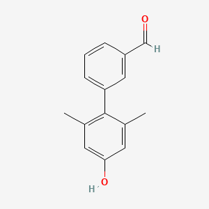 4'-Hydroxy-2',6'-dimethyl-[1,1'-biphenyl]-3-carbaldehyde chemical structure (CAS 805250-31-1)