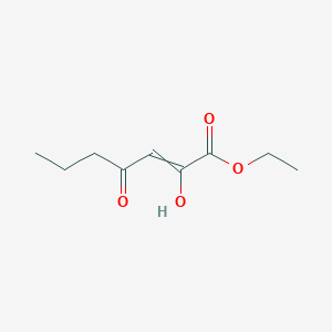 Ethyl 2-hydroxy-4-oxohept-2-enoate chemical structure (CAS 80540-58-5)