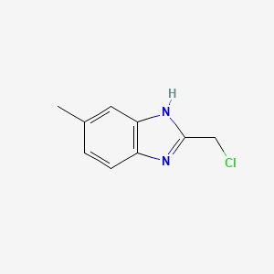 2-(Chloromethyl)-5-methyl-1H-benzo[d]imidazole chemical structure (CAS 80567-68-6)