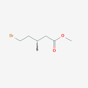 Methyl (S)-5-bromo-3-methylpentanoate chemical structure (CAS 80654-39-3)
