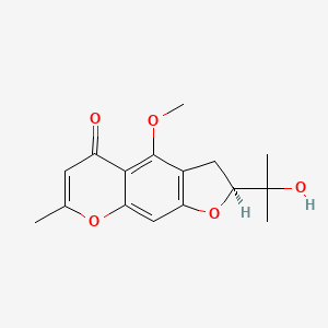 (S)-2-(2-Hydroxypropan-2-yl)-4-methoxy-7-methyl-2H-furo[3,2-g]chromen-5(3H)-one chemical structure (CAS 80681-42-1)