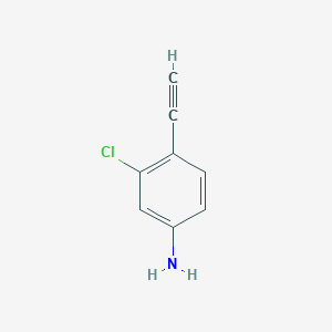 3-Chloro-4-ethynylaniline chemical structure (CAS 80690-65-9)