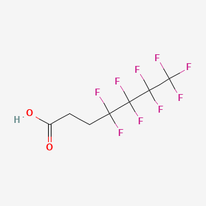 4,4,5,5,6,6,7,7,7-Nonafluoroheptanoic acid chemical structure (CAS 80705-13-1)