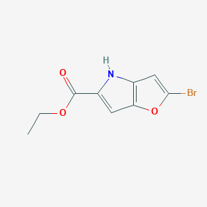 Ethyl 2-bromo-4H-furo[3,2-b]pyrrole-5-carboxylate chemical structure (CAS 80709-83-7)