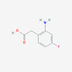2-(2-Amino-4-fluorophenyl)acetic acid chemical structure (CAS 80733-63-7)