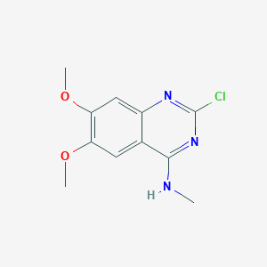 2-Chloro-6,7-dimethoxy-N-methylquinazolin-4-amine chemical structure (CAS 80841-29-8)