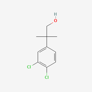 2-(3,4-Dichlorophenyl)-2-methylpropan-1-ol chemical structure (CAS 80854-13-3)