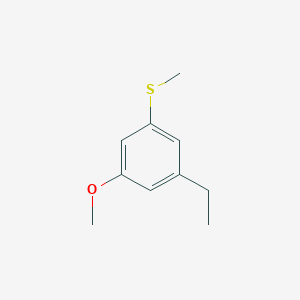 1-Ethyl-3-methoxy-5-(methylthio)benzene chemical structure (CAS 80868-93-5)