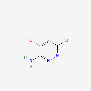 6-Chloro-4-methoxypyridazin-3-amine chemical structure (CAS 808770-39-0)