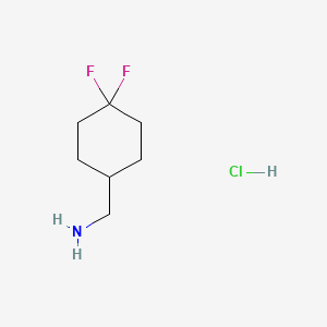 (4,4-Difluorocyclohexyl)methanamine hydrochloride chemical structure (CAS 809273-65-2)