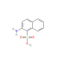 2-Aminonaphthalene-1-sulfonic acid chemical structure (CAS 81-16-3)