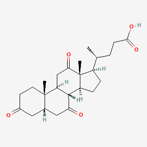 (R)-4-((5S,8R,9S,10S,13R,14S,17R)-10,13-Dimethyl-3,7,12-trioxohexadecahydro-1H-cyclopenta[a]phenanthren-17-yl)pentanoic acid chemical structure (CAS 81-23-2)