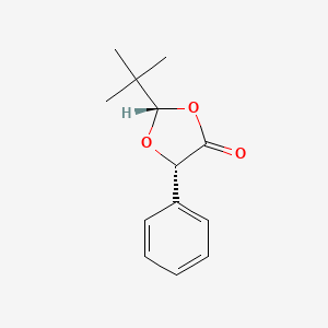 (2S,5S)-2-(tert-Butyl)-5-phenyl-1,3-dioxolan-4-one chemical structure (CAS 81036-97-7)