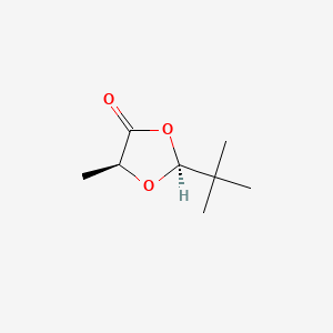 (2S,5S)-2-(tert-Butyl)-5-methyl-1,3-dioxolan-4-one chemical structure (CAS 81037-06-1)