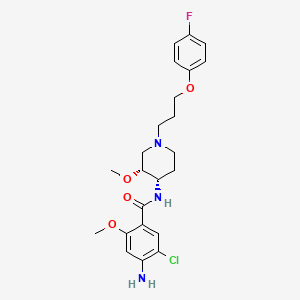 rel-4-Amino-5-chloro-N-((3R,4S)-1-(3-(4-fluorophenoxy)propyl)-3-methoxypiperidin-4-yl)-2-methoxybenzamide chemical structure (CAS 81098-60-4)