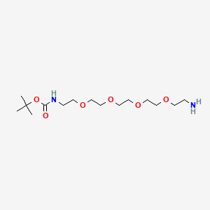 tert-Butyl (14-amino-3,6,9,12-tetraoxatetradecyl)carbamate chemical structure (CAS 811442-84-9)