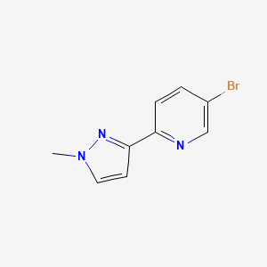 5-Bromo-2-(1-methyl-1H-pyrazol-3-yl)pyridine chemical structure (CAS 811464-20-7)