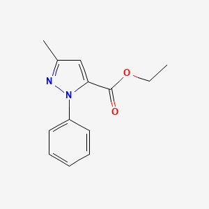 Ethyl 3-methyl-1-phenyl-1H-pyrazole-5-carboxylate chemical structure (CAS 81153-63-1)