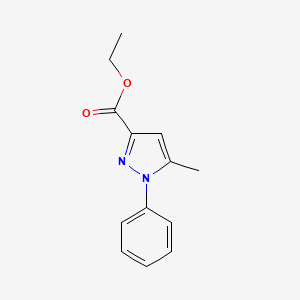 Ethyl 5-methyl-1-phenyl-1H-pyrazole-3-carboxylate chemical structure (CAS 81153-64-2)