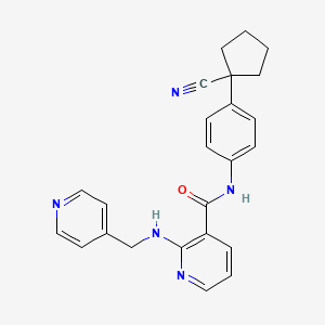 N-(4-(1-Cyanocyclopentyl)phenyl)-2-((pyridin-4-ylmethyl)amino)nicotinamide chemical structure (CAS 811803-05-1)