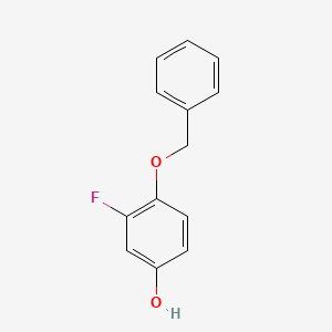 4-(Benzyloxy)-3-fluorophenol chemical structure (CAS 81228-25-3)