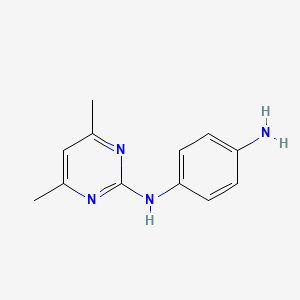 N1-(4,6-Dimethylpyrimidin-2-yl)benzene-1,4-diamine chemical structure (CAS 81261-93-0)